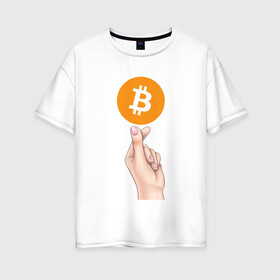 Женская футболка хлопок Oversize с принтом BITCOIN LOVE | БИТКОИН (Z) в Белгороде, 100% хлопок | свободный крой, круглый ворот, спущенный рукав, длина до линии бедер
 | binance coin | bitcoin | blockchain | btc | cardano | crypto | ethereum | litecoin | polkadot | tether | xrp | биткоин | блокчейн | валюта | деньги | криптовалюта | майнер | майнинг | цифровая валюта | цифровое золото | эфир