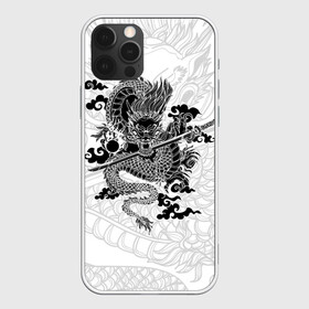 Чехол для iPhone 12 Pro Max с принтом ДРАКОН | DRAGON в Белгороде, Силикон |  | anime | china | dragon | japan | katana | samurai | smoke | snake | sword | tattoo | аниме | дракон | дым | змей | катана | китай | меч | самурай | тату | татуировка | япония