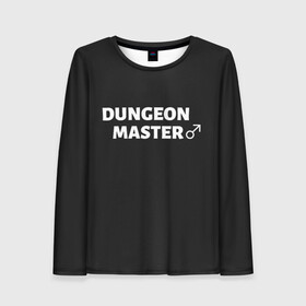 Женский лонгслив 3D с принтом Dungeon Master в Белгороде, 100% полиэстер | длинные рукава, круглый вырез горловины, полуприлегающий силуэт | aniki | billy | boss | boy | darkholm | door | dungeon | full | gachimuchi | gym | herrington | jabroni | master | next | of | this | van | what | аники | билли | бой | босс | ван | гачимучи | данжен | даркхолм | дор | жаброни | качалки | мастер | некст |