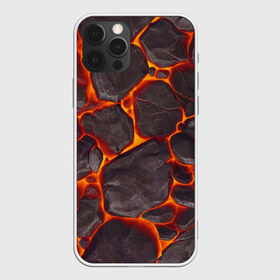 Чехол для iPhone 12 Pro Max с принтом ЛАВА | LAVA в Белгороде, Силикон |  | Тематика изображения на принте: burnin | fire | flame | grunge | lava | lawa | гранж | земля | красная | красный | лава | неон | неоновая | огонь | паттерн | пламя | плита | плиты | природа | текстура | текстуры | трещины