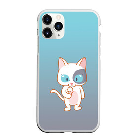 Чехол для iPhone 11 Pro Max матовый с принтом кот с мороженкой в Белгороде, Силикон |  | голубые глаза | кот | котенок | котик | кошак | мороженка | мороженко | мороженое | прямоходячий | рисунок | рожок