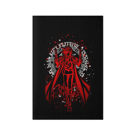 Обложка для паспорта матовая кожа с принтом Хеллсинг в Белгороде, натуральная матовая кожа | размер 19,3 х 13,7 см; прозрачные пластиковые крепления | Тематика изображения на принте: alucard | anime | hellsing | алукард | аниме | вампир | комиксы | манга | хеллсинг