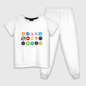 Детская пижама хлопок с принтом Gotta HODL em all | БИТКОИН в Белгороде, 100% хлопок |  брюки и футболка прямого кроя, без карманов, на брюках мягкая резинка на поясе и по низу штанин
 | Тематика изображения на принте: binance coin | bitcoin | blockchain | btc | cardano | crypto | ethereum | litecoin | polkadot | tether | xrp | биткоин | блокчейн | валюта | деньги | криптовалюта | майнер | майнинг | цифровая валюта | цифровое золото | эфир