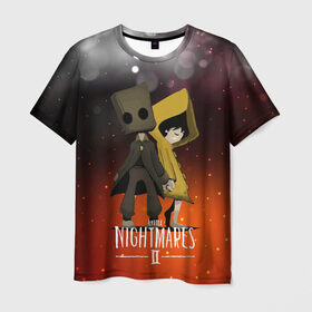 Мужская футболка 3D с принтом Little Nightmares 2 в Белгороде, 100% полиэфир | прямой крой, круглый вырез горловины, длина до линии бедер | little nightmares | игра | страшилка | страшная игра | ужас | хоррор