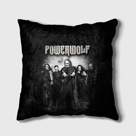 Подушка 3D с принтом Powerwolf в Белгороде, наволочка – 100% полиэстер, наполнитель – холлофайбер (легкий наполнитель, не вызывает аллергию). | состоит из подушки и наволочки. Наволочка на молнии, легко снимается для стирки | heavy metal | metal | powerwolf | группы | метал | музыка | пауэр метал | рок | хеви метал