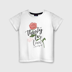 Детская футболка хлопок с принтом Роза  в Белгороде, 100% хлопок | круглый вырез горловины, полуприлегающий силуэт, длина до линии бедер | 8 марта | весна | девушке | женский | мама | подарок | топ | тренд | феминизм | цветы