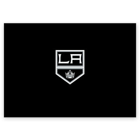 Поздравительная открытка с принтом Лос-Анджелес Кингз (Форма1) в Белгороде, 100% бумага | плотность бумаги 280 г/м2, матовая, на обратной стороне линовка и место для марки
 | Тематика изображения на принте: nhl | кингз форма | лос анджелес кингз | нхл | хоккей