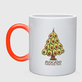 Кружка хамелеон с принтом Avocado Christmas Tree в Белгороде, керамика | меняет цвет при нагревании, емкость 330 мл | Тематика изображения на принте: claus | cute | nature | new year | santa | tree | авокадо | адвокадо | дед мороз | дед отмороз | ёлка | ель | из авокадо | колпак | косточка | милота | милые авокадо | новый год | прикол | природа | рождественское дерево