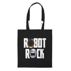 Шоппер 3D с принтом Robot Rock в Белгороде, 100% полиэстер | Плотность: 200 г/м2; Размер: 34×35 см; Высота лямок: 30 см | cyberpunk | daft | daftpunk | electronic | get | guy | guy manuel | human | lucky | music | punk | robot | rock | thomas | дафт | дафтпанк | киберпанк | музыка | ню диско | панк | робот | рок | техно | томас | электро | электроник рок