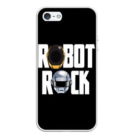 Чехол для iPhone 5/5S матовый с принтом Robot Rock в Белгороде, Силикон | Область печати: задняя сторона чехла, без боковых панелей | cyberpunk | daft | daftpunk | electronic | get | guy | guy manuel | human | lucky | music | punk | robot | rock | thomas | дафт | дафтпанк | киберпанк | музыка | ню диско | панк | робот | рок | техно | томас | электро | электроник рок