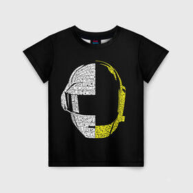 Детская футболка 3D с принтом Daft Punk в Белгороде, 100% гипоаллергенный полиэфир | прямой крой, круглый вырез горловины, длина до линии бедер, чуть спущенное плечо, ткань немного тянется | cyberpunk | daft | daftpunk | electronic | get | guy | guy manuel | human | lucky | music | punk | robot | rock | thomas | дафт | дафтпанк | киберпанк | музыка | ню диско | панк | робот | рок | техно | томас | электро | электроник рок
