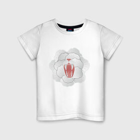 Детская футболка хлопок с принтом Цветок с пастью в Белгороде, 100% хлопок | круглый вырез горловины, полуприлегающий силуэт, длина до линии бедер | клыки | пасть | роза | рот | цветок