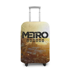 Чехол для чемодана 3D с принтом Metro Exodus в Белгороде, 86% полиэфир, 14% спандекс | двустороннее нанесение принта, прорези для ручек и колес | 2033 | exodus | metro | metro 2033 | metro exodus | stalker | апокалипсис | диггер | дигеры | метро | разрушка | эпидемия