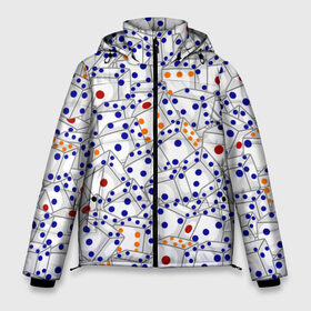 Мужская зимняя куртка 3D с принтом Игральные кубики в Белгороде, верх — 100% полиэстер; подкладка — 100% полиэстер; утеплитель — 100% полиэстер | длина ниже бедра, свободный силуэт Оверсайз. Есть воротник-стойка, отстегивающийся капюшон и ветрозащитная планка. 

Боковые карманы с листочкой на кнопках и внутренний карман на молнии. | Тематика изображения на принте: абстракция | игра | игральная кость | игральные кости | игральные кубики | игральный кубик | игроману | игры | кости | кость | кубик | кубики | настольная игра | настольные игры