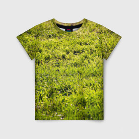 Детская футболка 3D с принтом Трава под солнцем в Белгороде, 100% гипоаллергенный полиэфир | прямой крой, круглый вырез горловины, длина до линии бедер, чуть спущенное плечо, ткань немного тянется | green day | nature | spring | summer | sun | весна | день | зелень | лес | лето | парк | поле | поляна | природа | природа россии | растения | русская природа | сад | салатовый | солнце | солнышко | сочный | текстура | тр