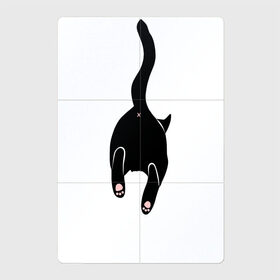 Магнитный плакат 2Х3 с принтом Убегающий кот в Белгороде, Полимерный материал с магнитным слоем | 6 деталей размером 9*9 см | Тематика изображения на принте: animals | cat | kitty | meow | животные | звери | киса | киска | кот | котенок | кошак | кошачьи лапки | лапки | милые создания | минимализм | мультяшный | мур | мяу | питомец | попка котика | прыжок | рисунок