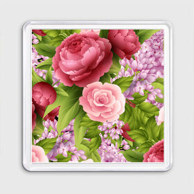 Магнит 55*55 с принтом ЦВЕТЫ / FLOWERS / 8 МАРТА в Белгороде, Пластик | Размер: 65*65 мм; Размер печати: 55*55 мм | chery | flowers | japan | roses | sakura | вишня | растения | розы | ромашка | сакура | тюльпаны | цветы | цветы сакуры | япония