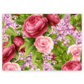 Поздравительная открытка с принтом ЦВЕТЫ / FLOWERS / 8 МАРТА в Белгороде, 100% бумага | плотность бумаги 280 г/м2, матовая, на обратной стороне линовка и место для марки
 | chery | flowers | japan | roses | sakura | вишня | растения | розы | ромашка | сакура | тюльпаны | цветы | цветы сакуры | япония