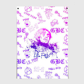 Постер с принтом LIL PEEP в Белгороде, 100% бумага
 | бумага, плотность 150 мг. Матовая, но за счет высокого коэффициента гладкости имеет небольшой блеск и дает на свету блики, но в отличии от глянцевой бумаги не покрыта лаком | lil peep | lil prince | pink | зарубежная музыка | лил пип | маленький принц