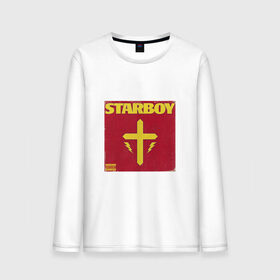 Мужской лонгслив хлопок с принтом The Weeknd STARBOY в Белгороде, 100% хлопок |  | Тематика изображения на принте: starboy | the weeknd | xo | старбой