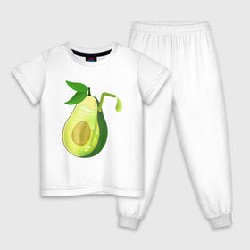 Детская пижама хлопок с принтом СОК АВОКАДО в Белгороде, 100% хлопок |  брюки и футболка прямого кроя, без карманов, на брюках мягкая резинка на поясе и по низу штанин
 | Тематика изображения на принте: avocado | avocato | food | juice | summer | авокадо | авокато | еда | лето | отдых | сок | фрукт | фрукты | ягода | ягоды