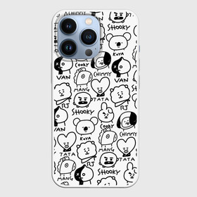 Чехол для iPhone 13 Pro с принтом BTS | BT21 в Белгороде,  |  | army | bangtan boys | bt21 | bts | bts stickers | chimmy | cooky | k pop | koya | mang | monster | rap monster | rapmon | rj | rm | shooky | tata | van | бтс | ви | джей хоуп | джонгук | кейпоп | реп монстр | стикеры bts | сюга | чимин | чин