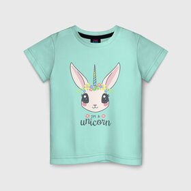 Детская футболка хлопок с принтом Единорог в Белгороде, 100% хлопок | круглый вырез горловины, полуприлегающий силуэт, длина до линии бедер | unicorn | единорог | лошадка | милый единорог | цветы