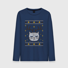 Мужской лонгслив хлопок с принтом Рождественский свитер с котом в Белгороде, 100% хлопок |  | Тематика изображения на принте: food | mandarins | mem | meme | new year | sweater | ugly | в слюнявчике | еда | жрать | жрац | кот | котяра | кушац | кушот | мем | мем с котом | мемы | неси | новый год | оливье | прикол | рождество | свитер | слюнявчик