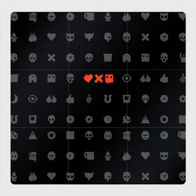 Магнитный плакат 3Х3 с принтом Любовь, смерть и роботы в Белгороде, Полимерный материал с магнитным слоем | 9 деталей размером 9*9 см | love death and robots | иконка | кибер | логотип | любовь | мультик | нетфликс | подарок | робот | сериал | символ | черный