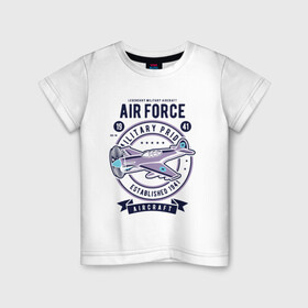Детская футболка хлопок с принтом легендарный военный самолет в Белгороде, 100% хлопок | круглый вырез горловины, полуприлегающий силуэт, длина до линии бедер | aircraft | military | военный | самолет