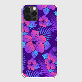 Чехол для iPhone 12 Pro Max с принтом Цветы паттерн в Белгороде, Силикон |  | 8 марта | floral | flowers | hibiscus | holiday | love | nature | pattern | repeatable | roses | seamless | spring | tileable pattern | tropical | watercolor | woman day | весна | любовь | праздник | розы | цветы