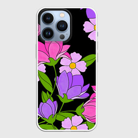 Чехол для iPhone 13 Pro с принтом Ночные цветы в Белгороде,  |  | fashion | flowers | бабушка | букет | бутоны | весна | ветки | девушкам | дочь | зелень | лаванда | лепестки | лето | лилии | листья | лучшая | мама | ночь | пионы | подарок | поляна | природа | растения | розы