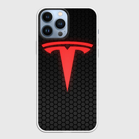 Чехол для iPhone 13 Pro Max с принтом NEON TESLA | НЕОН ТЕСЛА в Белгороде,  |  | neon | tesla | броня | геометрия | клетка | лого | неон | неоновая | текстура | тесла | черная | черный | шестигранник