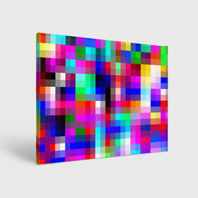 Холст прямоугольный с принтом РАЗНОЦВЕТНЫЕ ПИКСЕЛИ / КУБЫ в Белгороде, 100% ПВХ |  | abstraction | cube | geometry | hexagon | neon | paints | stripes | texture | triangle | абстракция | брызги | геометрия | краски | кубы | неон | соты | текстура