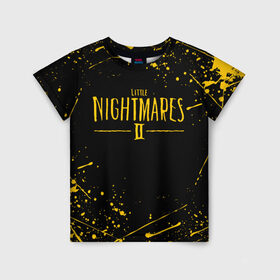 Детская футболка 3D с принтом LITTLE NIGHTMARES | ЛИТЛ НАЙТМ в Белгороде, 100% гипоаллергенный полиэфир | прямой крой, круглый вырез горловины, длина до линии бедер, чуть спущенное плечо, ткань немного тянется | Тематика изображения на принте: kid | little nightmares | little nightmares 2 | six | yellow | жёлтый | игры | комиксы | литл найтмерс | шестая