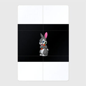 Магнитный плакат 2Х3 с принтом ЗАЙКА в Белгороде, Полимерный материал с магнитным слоем | 6 деталей размером 9*9 см | bunny | cartoon | hare | rabbit | белый | зайчик | заяц | кролик | морковка | мультик | серый