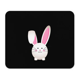 Коврик для мышки прямоугольный с принтом УШАСТИК в Белгороде, натуральный каучук | размер 230 х 185 мм; запечатка лицевой стороны | bunny | cartoon | hare | rabbit | зайка | заяц | кролик | мультик | уши