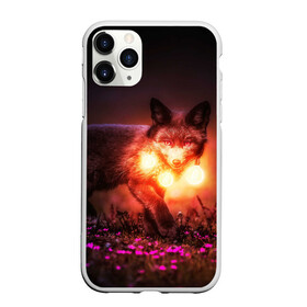 Чехол для iPhone 11 Pro матовый с принтом Лисица с фонариками в Белгороде, Силикон |  | fox | foxy | животное | звери | лиса | лисенок | лисичка | милая | рыжая | фокс