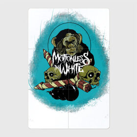 Магнитный плакат 2Х3 с принтом Motionless In White в Белгороде, Полимерный материал с магнитным слоем | 6 деталей размером 9*9 см | metal | metalcore | motionless in white | rock | skull | метал | обезьяна | рок | череп
