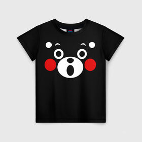 Детская футболка 3D с принтом KUMAMON | КУМАМОН в Белгороде, 100% гипоаллергенный полиэфир | прямой крой, круглый вырез горловины, длина до линии бедер, чуть спущенное плечо, ткань немного тянется | bear | japan | japanese | kumamon | kumamoto | аниме | игрушка | кумамон | кумамото сапурайдзу | медведь | мишка | персонаж | талисман | япония