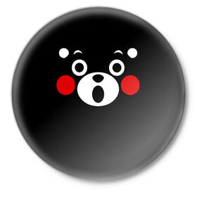 Значок с принтом KUMAMON | КУМАМОН в Белгороде,  металл | круглая форма, металлическая застежка в виде булавки | bear | japan | japanese | kumamon | kumamoto | аниме | игрушка | кумамон | кумамото сапурайдзу | медведь | мишка | персонаж | талисман | япония