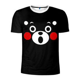 Мужская футболка 3D спортивная с принтом KUMAMON | КУМАМОН в Белгороде, 100% полиэстер с улучшенными характеристиками | приталенный силуэт, круглая горловина, широкие плечи, сужается к линии бедра | bear | japan | japanese | kumamon | kumamoto | аниме | игрушка | кумамон | кумамото сапурайдзу | медведь | мишка | персонаж | талисман | япония