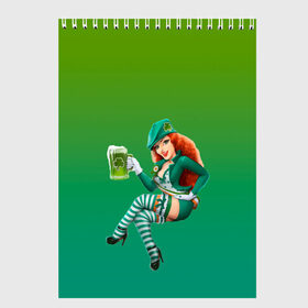 Скетчбук с принтом девушка вечеринка на Патрика в Белгороде, 100% бумага
 | 48 листов, плотность листов — 100 г/м2, плотность картонной обложки — 250 г/м2. Листы скреплены сверху удобной пружинной спиралью | Тематика изображения на принте: 17 марта | вечеринка | девушка | день святого патрика | зеленый | зеленый костюм | ирландия | клевер | костюм | кружка | лепрекон | модель | монеты | рисунок | традиции | эль