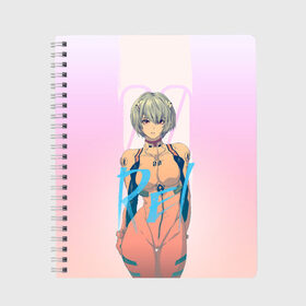 Тетрадь с принтом Rei Ayanami в Белгороде, 100% бумага | 48 листов, плотность листов — 60 г/м2, плотность картонной обложки — 250 г/м2. Листы скреплены сбоку удобной пружинной спиралью. Уголки страниц и обложки скругленные. Цвет линий — светло-серый
 | eva | eva 00 | eva 01 | eva 02 | rei | rei ayanami | shinji ikari | аска | ева | ева 02 | евангелион