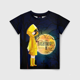 Детская футболка 3D с принтом Little Nightmares 2 в Белгороде, 100% гипоаллергенный полиэфир | прямой крой, круглый вырез горловины, длина до линии бедер, чуть спущенное плечо, ткань немного тянется | little nightmares | страшилка | страшная игра | ужас | хоррор