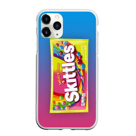 Чехол для iPhone 11 Pro матовый с принтом Skittles | Желтый в Белгороде, Силикон |  | Тематика изображения на принте: skittles | sweet sours | yellow | градиент | желтый | красный | радуга | розовый | синий | скитлс | фиолетовый