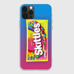 Чехол для iPhone 12 Pro Max с принтом Skittles | Желтый в Белгороде, Силикон |  | Тематика изображения на принте: skittles | sweet sours | yellow | градиент | желтый | красный | радуга | розовый | синий | скитлс | фиолетовый