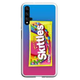 Чехол для Honor 20 с принтом Skittles | Желтый в Белгороде, Силикон | Область печати: задняя сторона чехла, без боковых панелей | Тематика изображения на принте: skittles | sweet sours | yellow | градиент | желтый | красный | радуга | розовый | синий | скитлс | фиолетовый