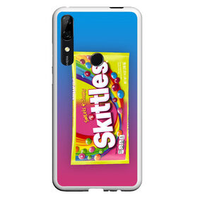 Чехол для Honor P Smart Z с принтом Skittles | Желтый в Белгороде, Силикон | Область печати: задняя сторона чехла, без боковых панелей | skittles | sweet sours | yellow | градиент | желтый | красный | радуга | розовый | синий | скитлс | фиолетовый