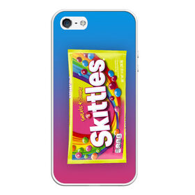 Чехол для iPhone 5/5S матовый с принтом Skittles | Желтый в Белгороде, Силикон | Область печати: задняя сторона чехла, без боковых панелей | skittles | sweet sours | yellow | градиент | желтый | красный | радуга | розовый | синий | скитлс | фиолетовый
